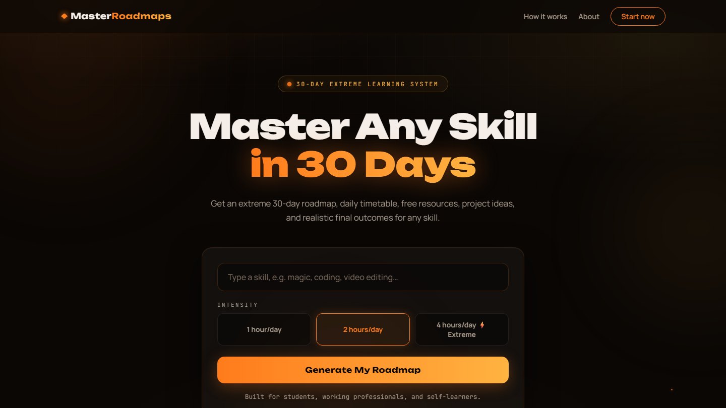 MasterRoadmaps project screenshot